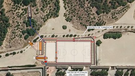 Plano que muestra la ubicación prevista del nuevo tanque de tormentas/ Ayuntamiento de Zaragoza