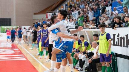 El Wanapix Zaragoza celebra un gol frente al Málaga. Foto: Wanapix Zaragoza