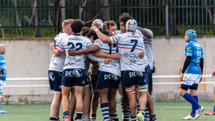 Imagen de un encuentro de esta temporada del Fénix Rugby.