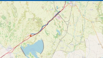 Este es el tramo afectado por las obras de la A-23, entre Almudévar y Huesca. / DGT