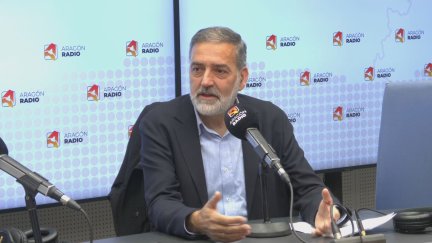 José María Lamana, subdirector de la Fundación Federico Ozanam, este viernes en el programa Buenos Días de Aragón Radio. / Aragón TV