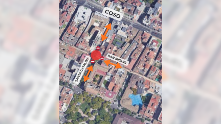 Las afecciones a la circulación en el entorno de la calle San Miguel de Zaragoza comenzarán este lunes y se prolongarán cuatro días. |  Ayuntamiento de Zaragoza