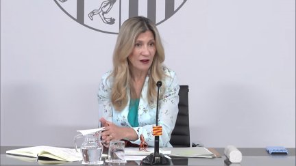 La vicepresidenta del Gobierno de Aragón, Mar Vaquero, en rueda de prensa posterior al Consejo de Gobierno de este miércoles./ Europa Press