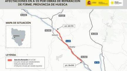 Los cortes al tráfico se prevén entre el 1 y el 19 de junio. / Gobierno de España