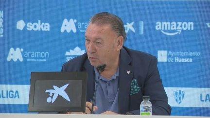 Agustín Lasaosa en la rueda de prensa. Foto: Aragón Deporte