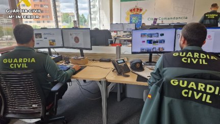 Equipo de la unidad de Cibercomandancia de la Guardia Civil. / Guardia Civil