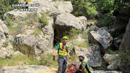 El GREIM de Mora de Rubielos rescata a una persona en las pasarelas de la Hoz Mala. / Guardia Civil
