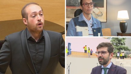 Varios aragoneses asisten al encuentro del Papa en el Madrid Arena. / Aragón TV