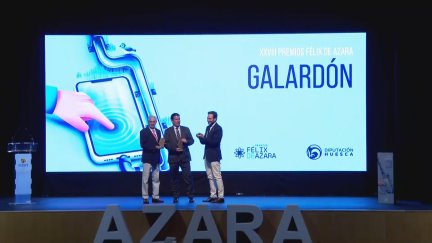 Entrega del Galardón Félix de Azagra este miércoles en Fraga (Huesca). / Aragón TV