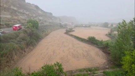 Una de las últimas tormentas que afectaron a Aragón se produjo en Calatayud. / Aragón TV