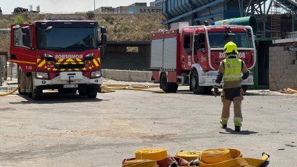 El siniestro se ha declarado sobre las 2:00 y el fuego ha provocado una gran columna de humo. / Ayuntamiento de Zaragoza