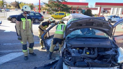 Vehículo implicado en el accidente mortal ocurrido en Cariñena. DIPUTACIÓN DE ZARAGOZA