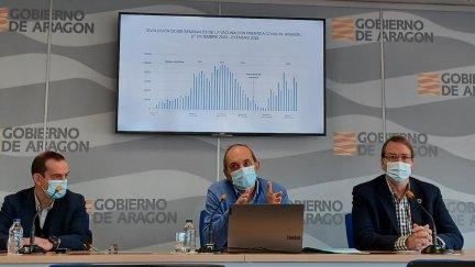 Enrique Bernal, Luis Gascón y Javier Marzo, durante la rueda de prensa.
