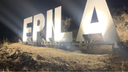 Nuevo letrero estilo 'hollywood' en Épila. FUENTE: Ayuntamiento de Épila