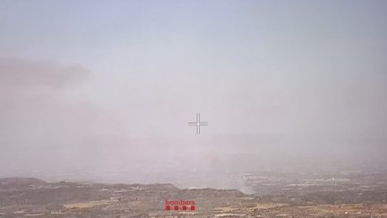 Imagen aérea del incendio en Albi (Lleida). / @bomberscat