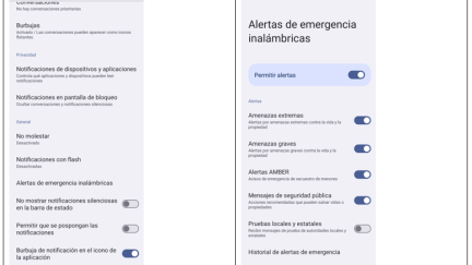 Captura pantalla configuración alertas