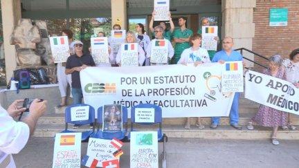 Junio ha sido el quinto mes consecutivo de huelga entre los médicos. / Aragón Tv