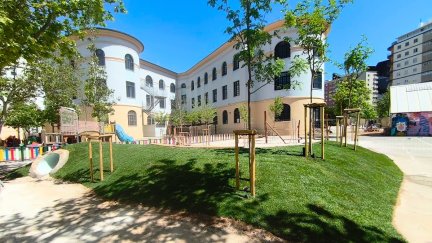 Patio del colegio Joaquín Costa. / Ayuntamiento de Zaragoza