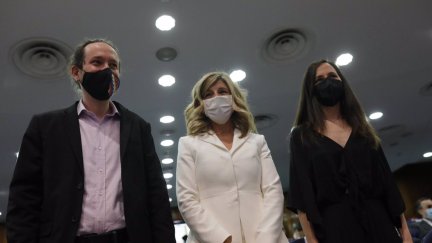 Pablo Iglesias, Yolanda Díaz e Ione Belarra