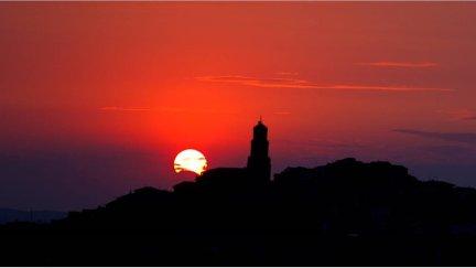 Atardecer en Fonz (Huesca). Miguel Anadón