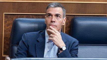 El presidente del Gobierno, Pedro Sánchez, este jueves durante la sesión plenaria en el Congreso de los Diputados. / Europa Press