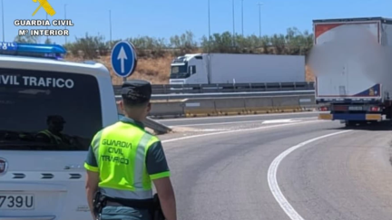 Imagen de uno de los accidentes registrados este mes de junio en Aragón./ Guardia Civil