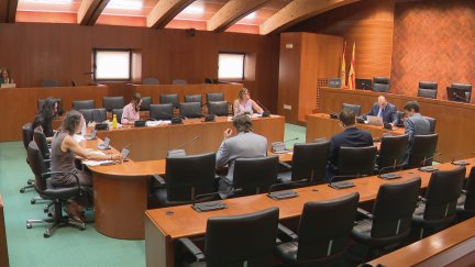 La Cámara de Cuentas de Aragón ha presentado este miércoles su informe sobre La Nueva Romareda. / Aragón TV