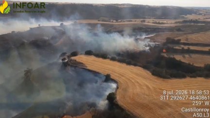 Incendio en Castilonroy (Huesca). / Infoar