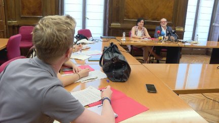 Juan García Blasco y Ana Yetano, del CESA, han presentado esta mañana el informe sobre la situación económica y social de Aragón 2025.