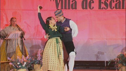 Pareja de baile en el Certamen de Jota Villa de Escatrón