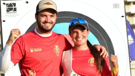 Andrés Temiño y Elia Canales celebrando su triunfo en Madrid