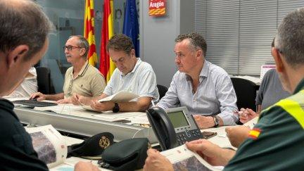 Un momento de la reunión del CECOPI este domingo.