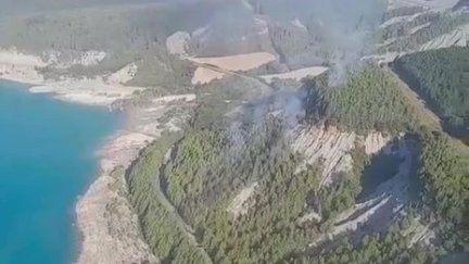 Imágenes grabadas del incendio de Sigüés.