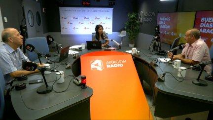 José Juan Arceiz y Carmelo Asensio, de UGT y CCOO Aragón respectivamente, en la entrevista en el programa de Aragón Radio 'Buenos días Aragón' este lunes