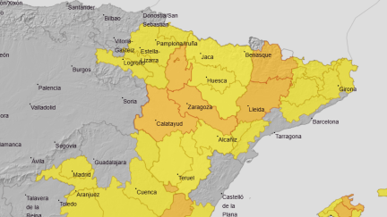 Aviso por altas temperaturas en Aragón para el lunes 20 de julio de 2026.