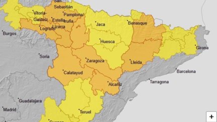Avisos por temperaturas máximas en Aragón, viernes 24 de julio.