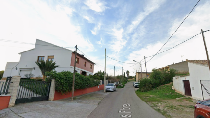 Calle Las Flores, en Juslibol.
