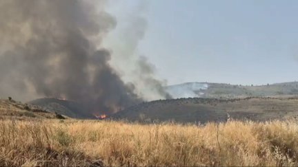Reactivación del incendio de Ejulve este viernes.