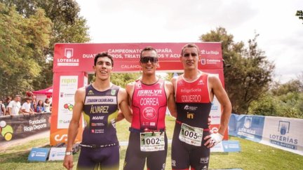 Javier Álvarez, medallista en el campeonato de España de duatlón cros