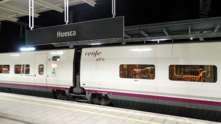 Imagen de archivo de la estación del ferrocarril en Huesca.