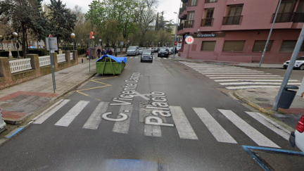 Zona donde ha ocurrido el atropello a un menor de 8 años, en Huesca.