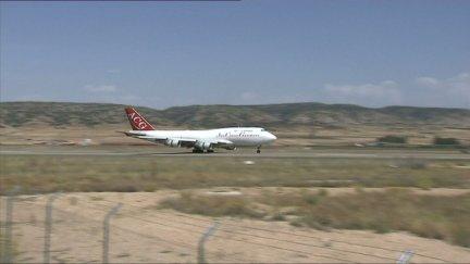 El 6 de agosto de 2013, aterrizó en el Aeropuerto de Teruel el primer avión de gran fuselaje.