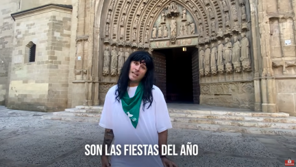 Fuenkio recorre los lugares más emblemáticos en las fiestas de San Lorenzo de Huesca