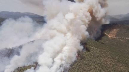 Incendio en las Peñas de Riglos