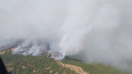 El fuego de Las Peñas de Riglos avanza en una zona de difícil acceso.