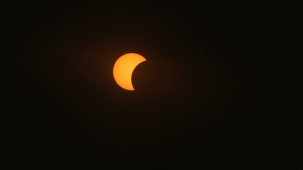 El eclipse visto desde Calamocha.