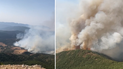 incendio riglos desde San Juan de la Peña jueves