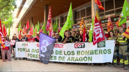 Los bomberos forestales de Aragón mantienen la huelga prevista para el próximo martes.