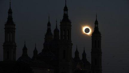 Foto del eclipse desde Zaragoza.