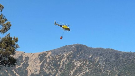 Operativo de extinción incendio Las Peñas de Riglos